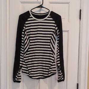 Lululemon Striped Long Sleeved Athletic Top